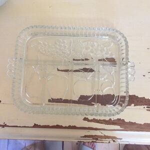 Indiana Glass Co. Vintage Divided Serving Platter